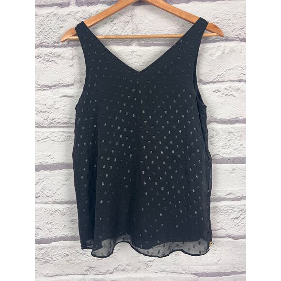 Lilly Pulitzer Womens XS Preppy Glam Party Holiday Florin Silk Metallic Dot Tank - Picture 4 of 11